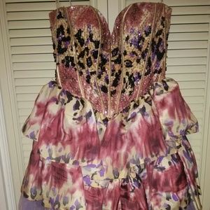 Hannah S leopard print dress