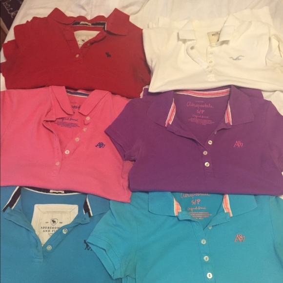 Abercrombie, hollister, Aeropostale polos