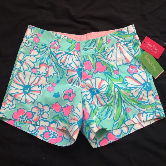 NWT Lilly Pulitzer Callahan shorts Splish Splash 0