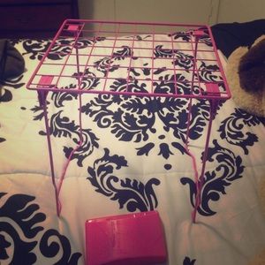 Pink locker shelf and holder