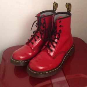 Cherry Red Patent Leather Doc Martens