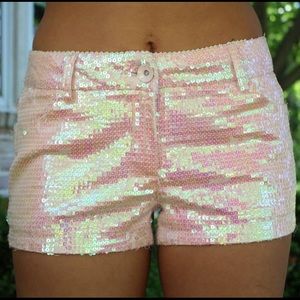 Sequin pink shorts!