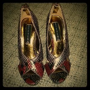 Steven by Steve Madden faux snake skin heels