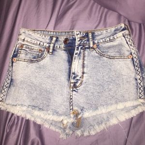 Kendall and Kylie high rise denim shorts