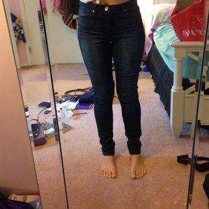 Rachel Roy High Waisted Dark Blue Jeans