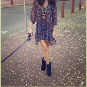 New Italian Black Suede Booties