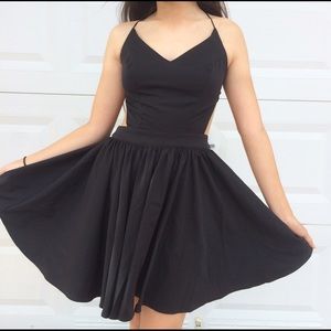 Black backless Dress
