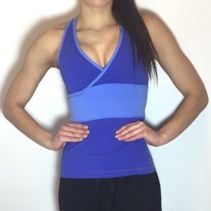 Lulu Lemon Electric Blue 2 toned work out top