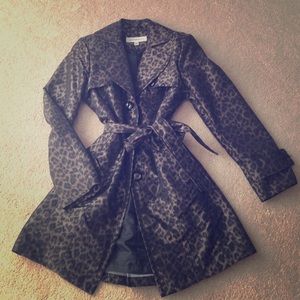 Leopard Print Trench