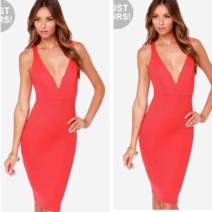 LULUS red gracefully yours exclusive dress
