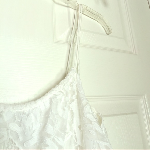 White floral lace top