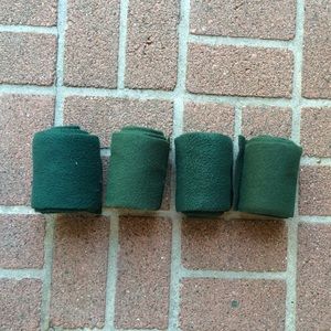 Horse length hunter green polo wraps