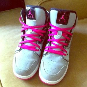 Black, Gray & Pink Jordan's