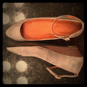 Madewell ankle strap mini wedge