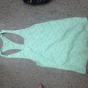 Racer back lace tank
