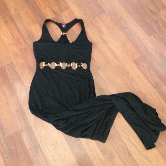 bebe Dresses & Skirts - Black Maxi w Cut Outs - M