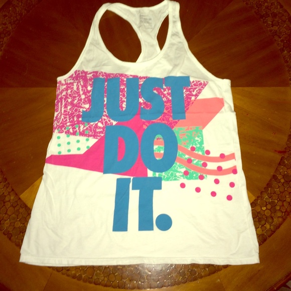 Nike white workout top