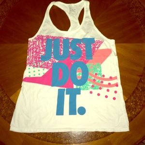 Nike white workout top