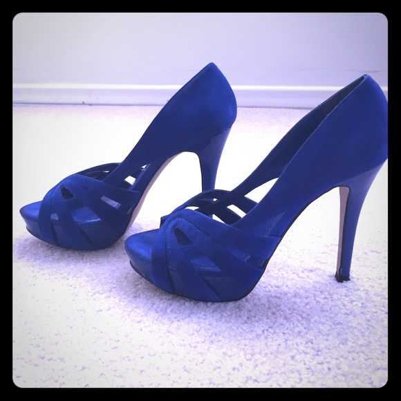 Royal Blue Steve Madden Platform Heels