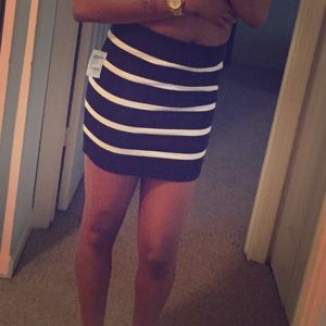 Black & White Striped Skirt