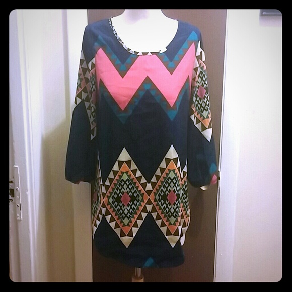 Eclectic Soft Blouse Colorful!