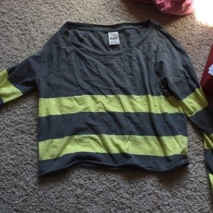 A yellow and gray sweater