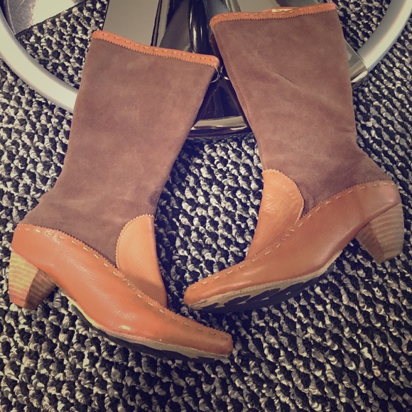 LF Store Brown Leather Boots size 6.5