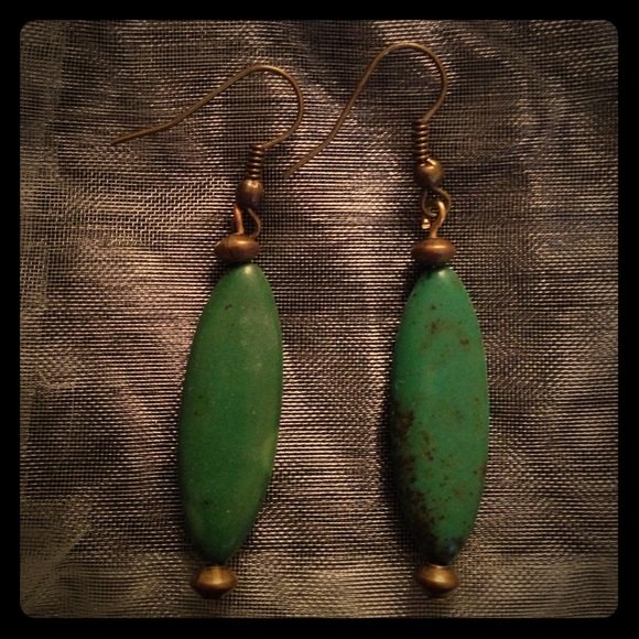 Beautiful Green Gemstone Earrings