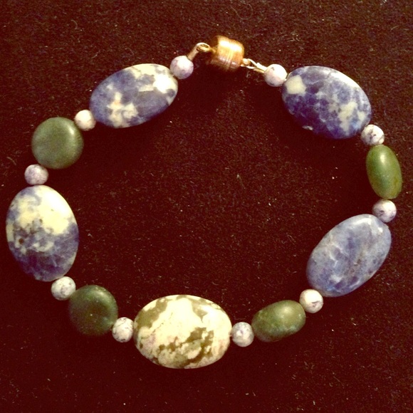Blue & Green Gemstone Bracelet