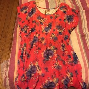 Long floral flowy top