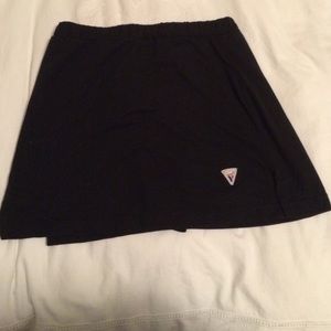 Black varsity athletic skort