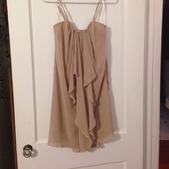 beige chiffon type dress