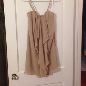 beige chiffon type dress
