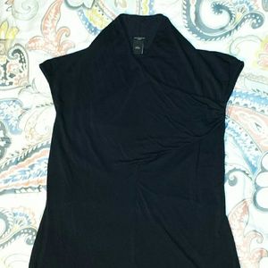 Black Wrap with Mandarin Style Collar