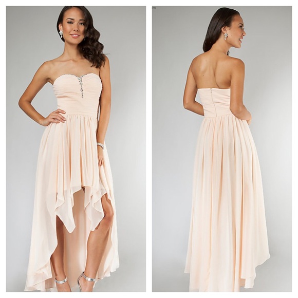 Nude prom dress
