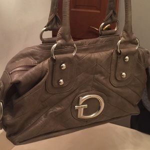 Taupe Leather Guess Handbag