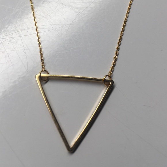 Soca Jewelry - gold triangle necklace