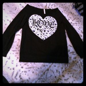 Cute off the shoulder Long Sleeve Top