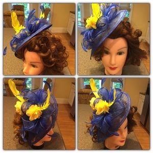 Fascinator (Royal Blue/Yellow)