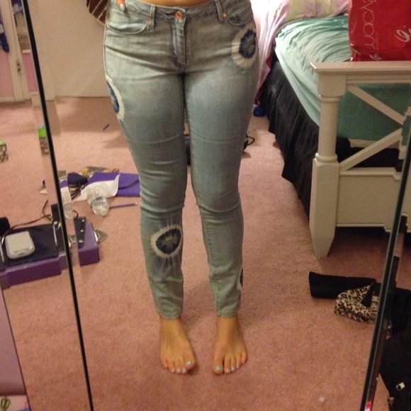 Rachel Roy Tie Die Print Jeans - Picture 1 of 4