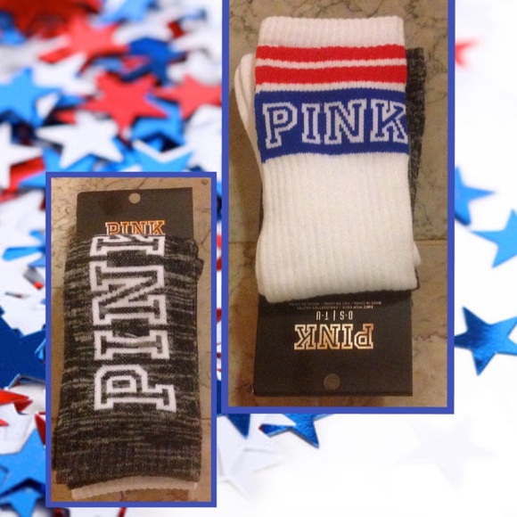 PINK Victoria's Secret Accessories - VS PINK LOGO SOCKS (2)