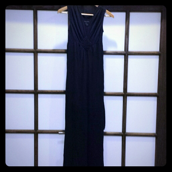 Navy Blue Maternity Maxi Dress - Picture 1 of 2