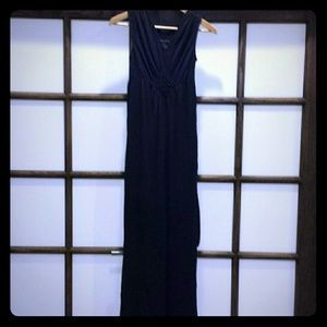 Navy Blue Maternity Maxi Dress
