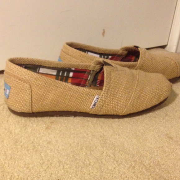 Tom's natural burlap women's classics