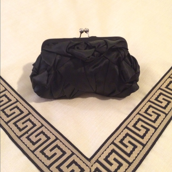 Black Satin Evening Bag
