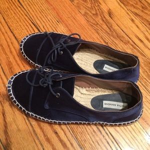 Tabitha Simmons Navy Blue Satin Espadrille Sneaker