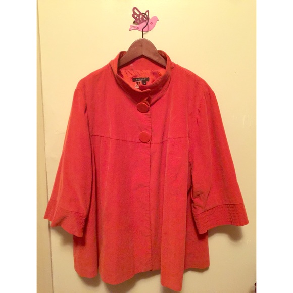 Orange Corduroy Swing Jacket, SZ 2X