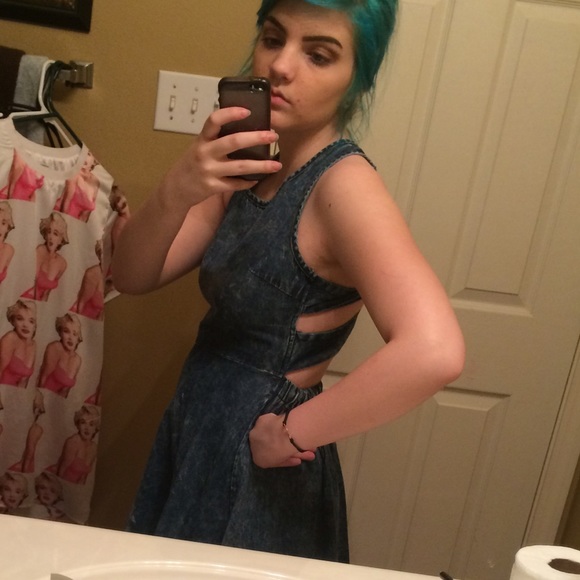 Denim Cut Out Dress