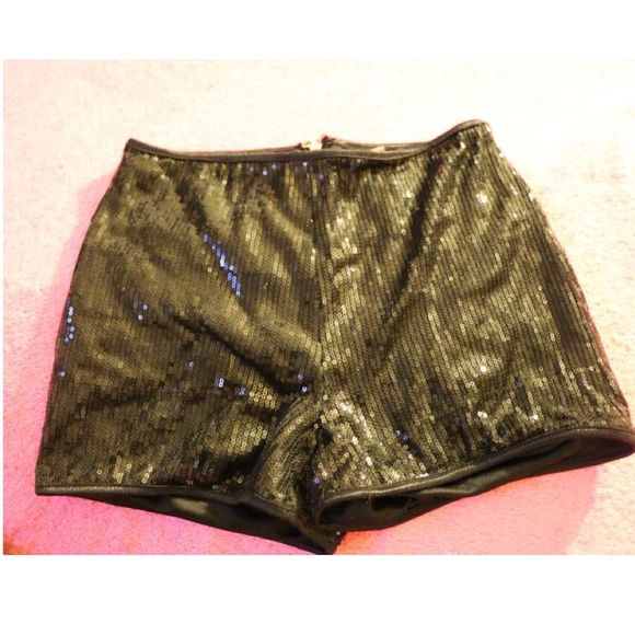 Black Sequence Shorts