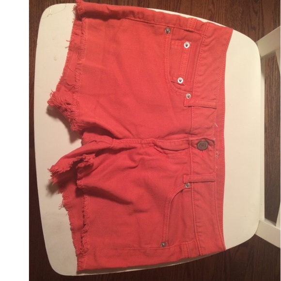 Red American Eagle Jean Shorts
